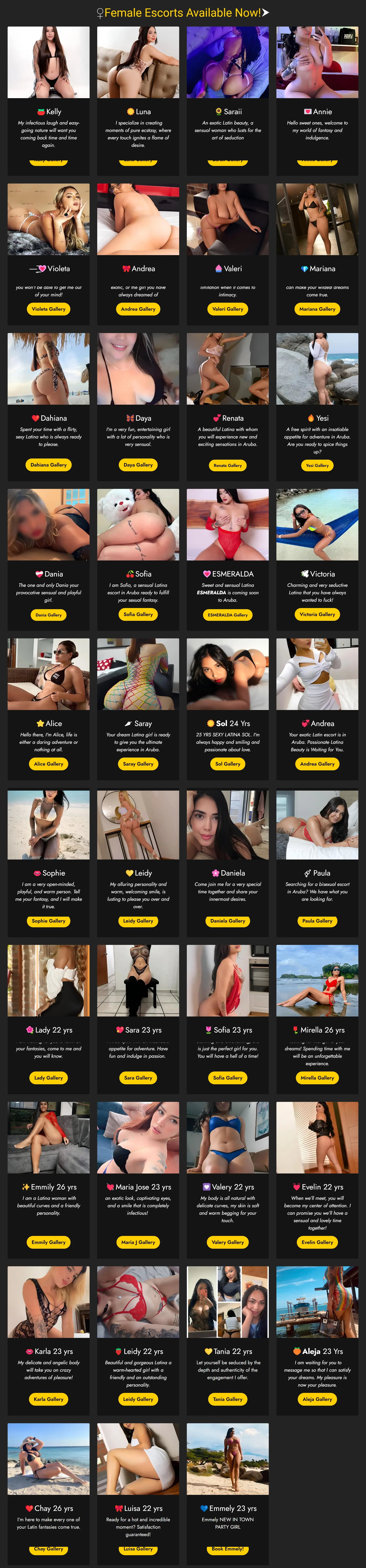 297 Female Escorts Available Now
